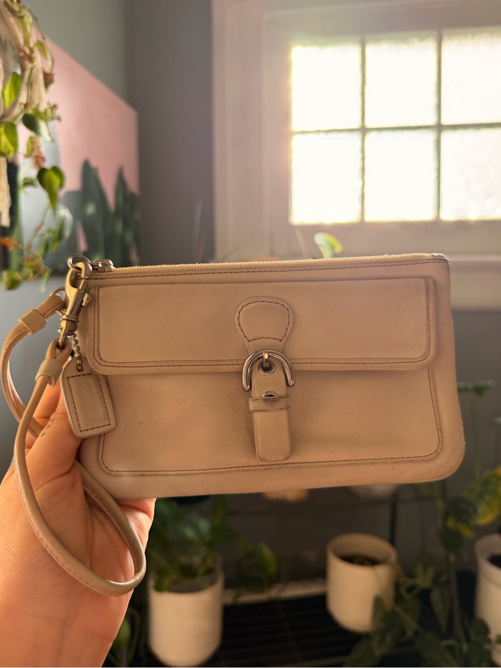 Coach Soho Smooth Leather Buckle Wristlet